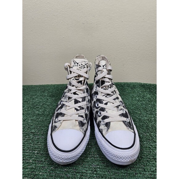 Converse Chuck Taylor All Star Cheetah Hi Top Shoes Womens Size 7 553399F - Picture 3 of 12